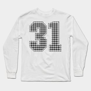 Plaid Number - 31 - Dark Long Sleeve T-Shirt